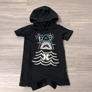 Hurley Hooded Glow-in-the-Dark Shark Romper